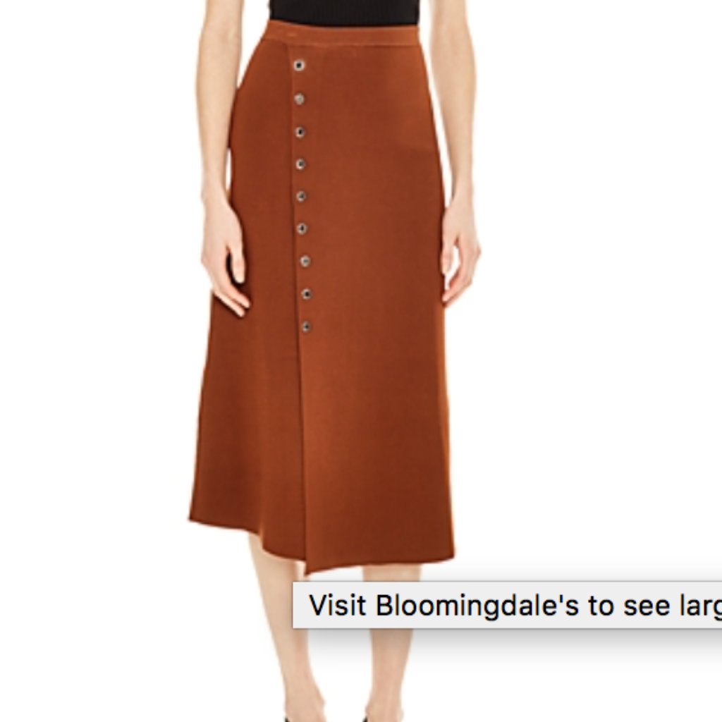 Sandro Nuba Snap-Detail Midi Skirt In Brown